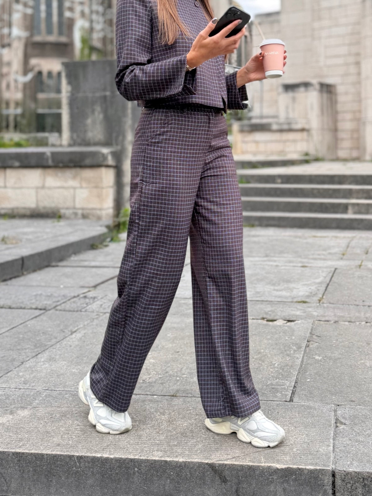 Pantalon Elena choco et bleu