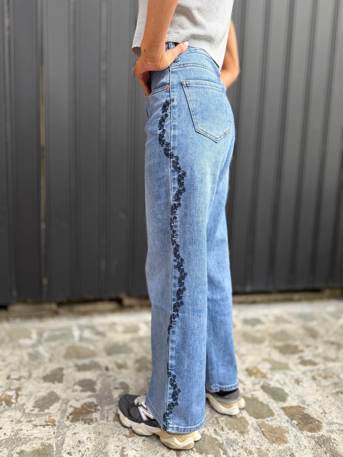Jeans brodé Tiff