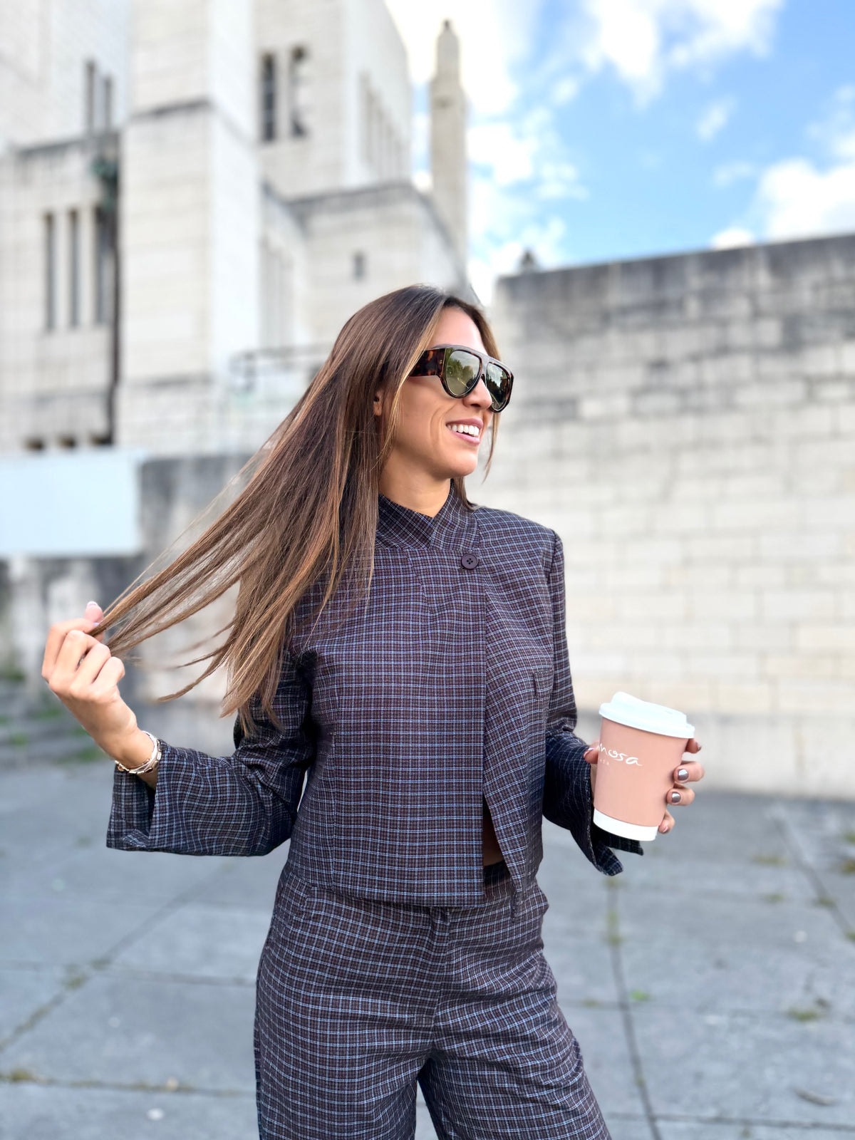 Blazer Elena choco et bleu