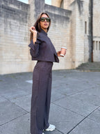 Pantalon Elena choco et bleu