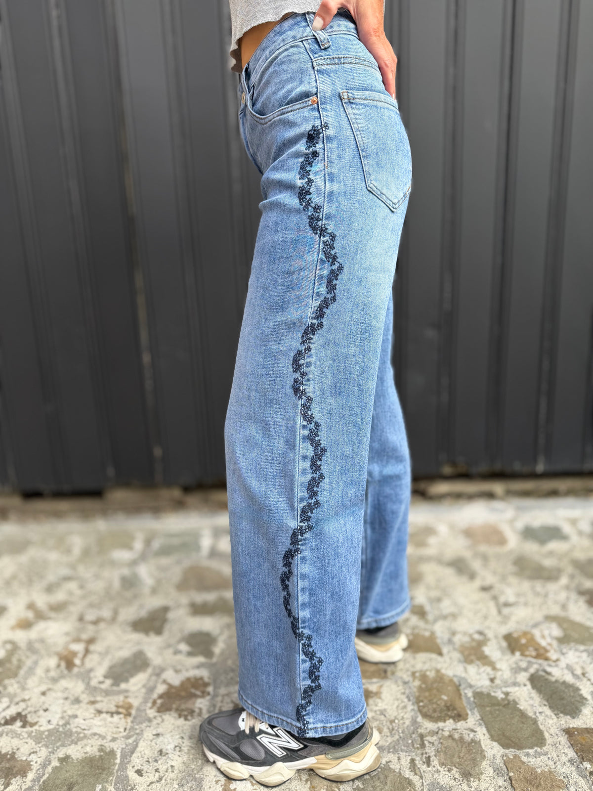 Jeans brodé Tiff