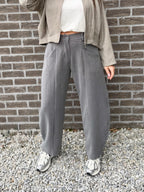 Pantalon gris lignes Gaëlle