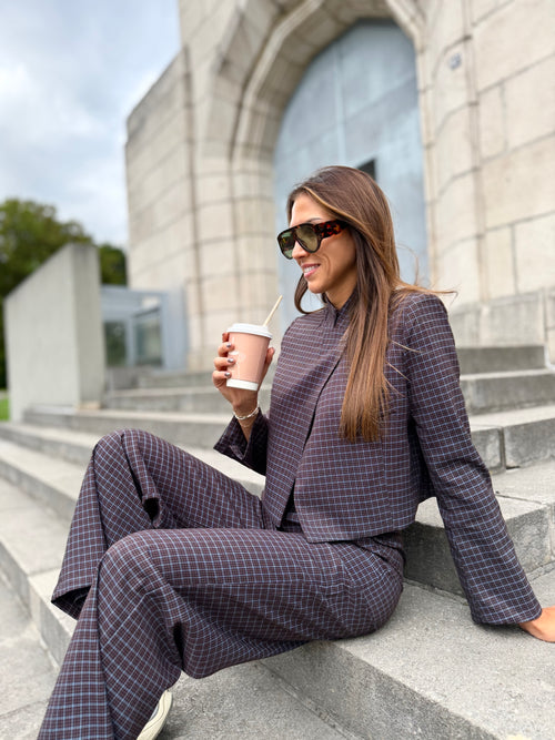 Blazer Elena choco et bleu